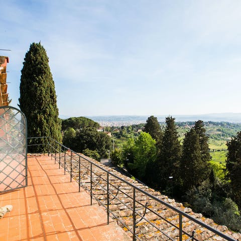 Catch a glimpse of Florence's Duomo dome from the rooftop terrace