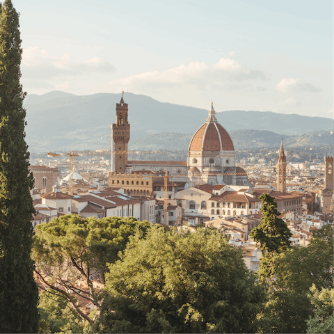 Catch the frequent bus and be in central Florence in fifteen minutes