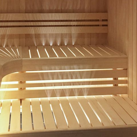 Unwind Nordic-style with a session in the private sauna
