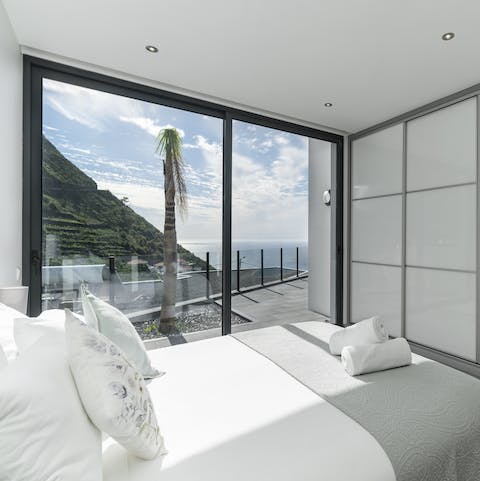 Wake up to gorgeous views outside the French doors in the bedrooms, and step out onto the terrace