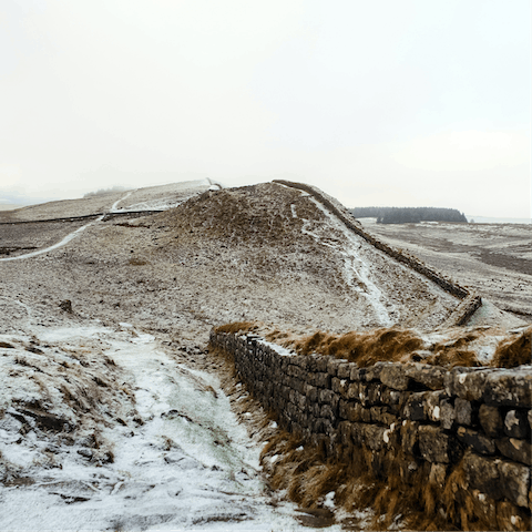 Don your hiking boots to explore Hadrian's Wall, just a short drive away