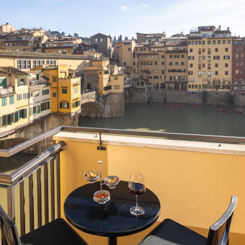 Enjoy the incredible views from the private balcony  