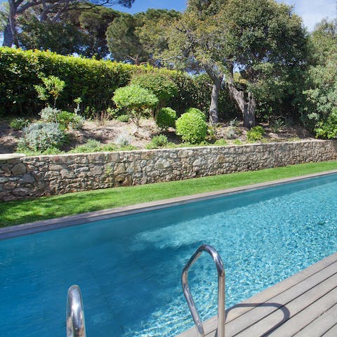 Cool off from the sunshine with a dip in the swimming pool 