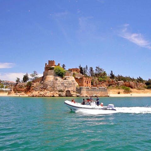 Explore the Algarve's coast by boat or hit the beach a short walk away