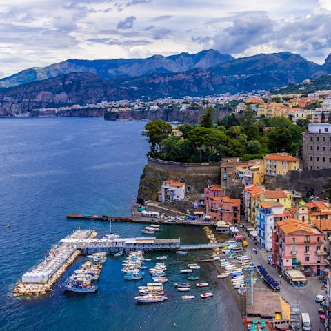 Stay in the beautiful town of Sorrento on the Amalfi Coast