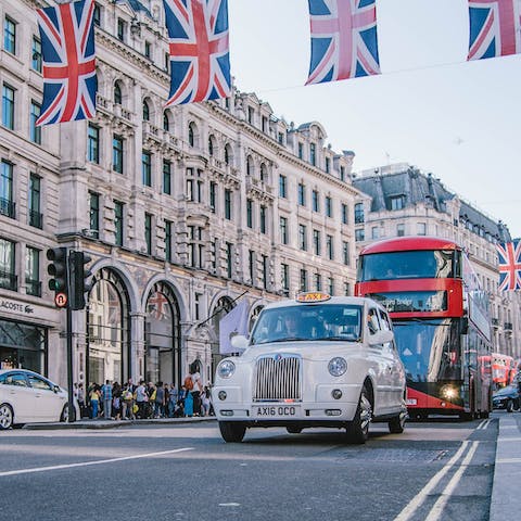 Indulge in some retail therapy on Oxford Street – it's a four-minute walk away
