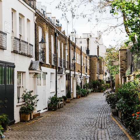 Hit the cobbled streets of Chelsea, right outside your door