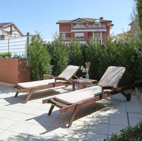 Sunbathe on the generously-sized terrace