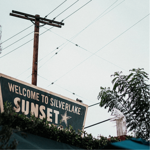 Stay in the hills above famous Sunset Boulevard