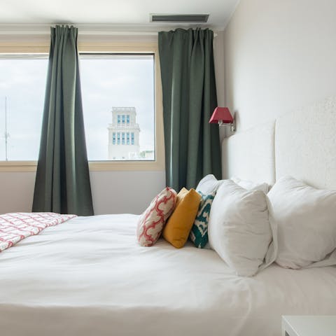 Wake up to beautiful Barcelona views from the bedrooms' large windows