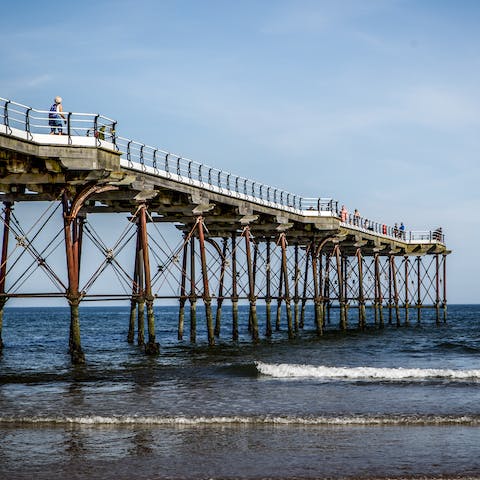 Explore Saltburn's 208-metre pier a short walk away