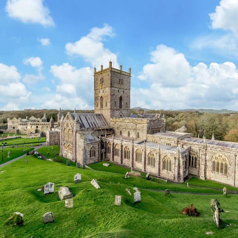 Visit the 12th-century St Davids Cathedral, just a short stroll away