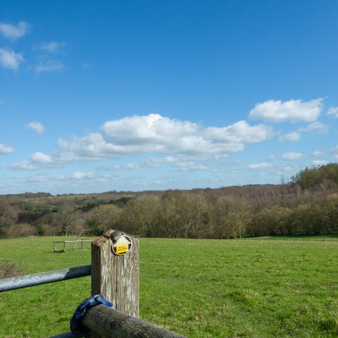 Take long rambles through the High Weald Area of Outstanding Natural Beauty on your doorstep