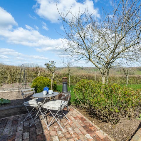 Start your morning surrounded by gorgeous green countryside on your patio