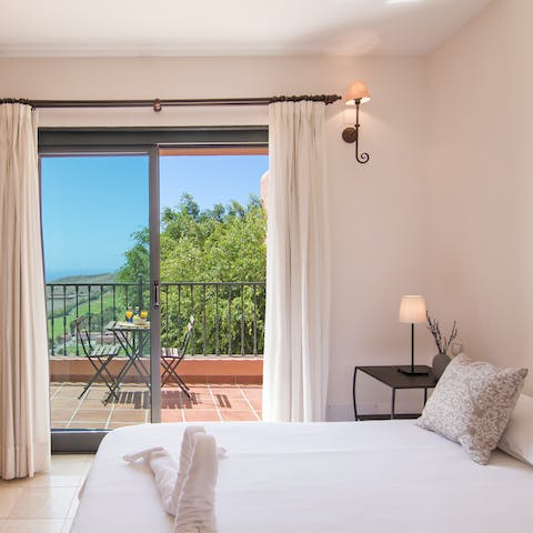 Sit out on your own private balcony under the hot Spanish sun with a cool drink