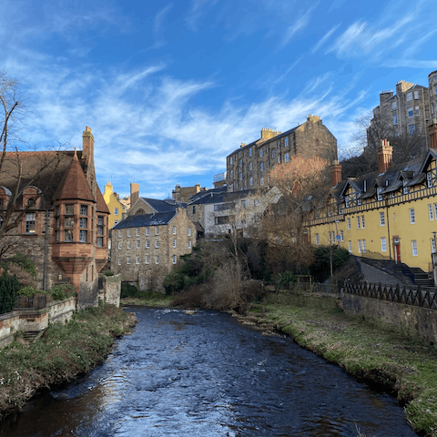 Explore the picturesque sights of Dean Village and revel in Edinburgh's beauty and charm