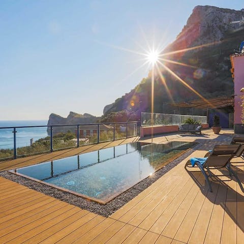 Enjoy sensational Amalfi Coast views during your morning swim