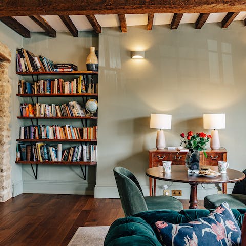 Cosy up with a good book in the characterful living area