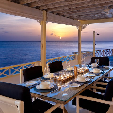 Dine long into those balmy Barbados nights