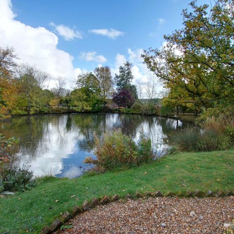 Try your hand at catching fish in the well stocked pond