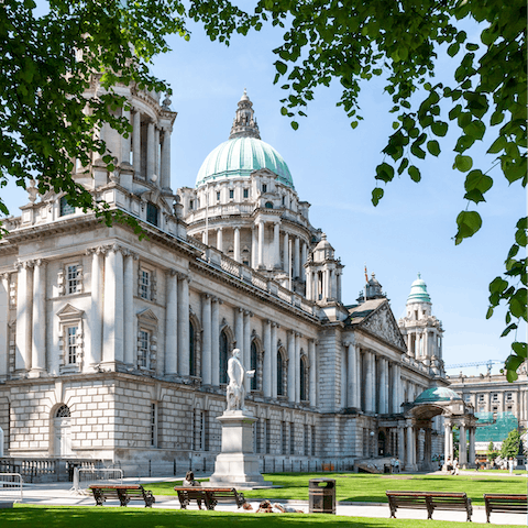 Explore Belfast's beautiful city centre, only a seven-minute bus ride from your apartment