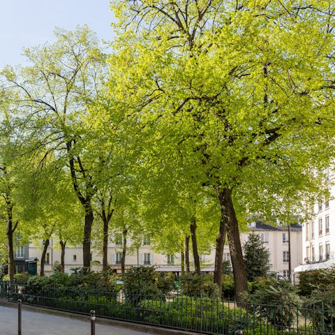 Enjoy peaceful courtyard views from this attractive apartment