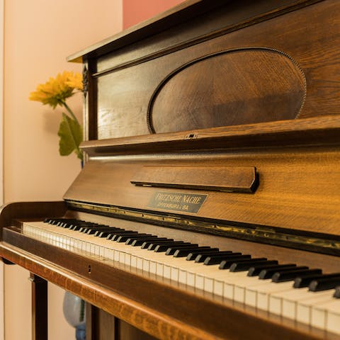 Entertain friends on the piano