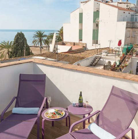 Choose between two sunny terraces to relax in the sunshine