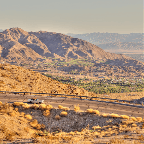 Take a ride through the stunning Coachella Valley