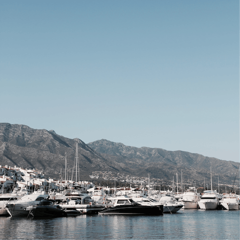 Sip cocktails by the harbour and admire the yachts