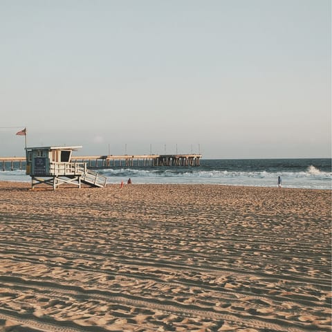 Take a dip in the North Pacific at Venice Beach – just a fifteen-minute walk away