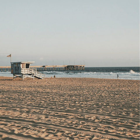 Take a dip in the North Pacific at Venice Beach – just a fifteen-minute walk away