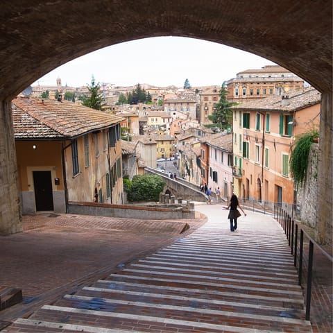 Make the forty-five-minute drive to Perugia and explore the city's historic walls and winding lanes