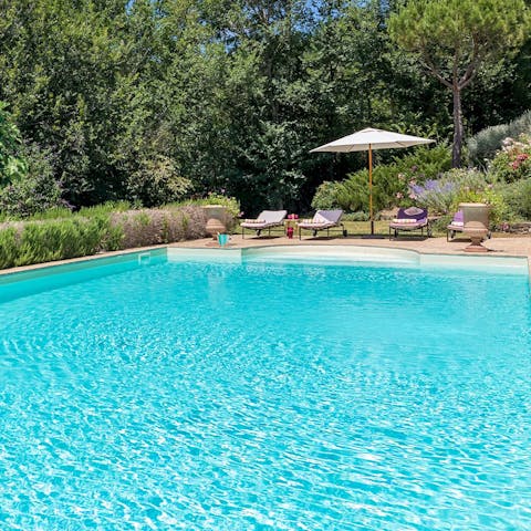 Cool off on sunny summer days with a dip in the private pool