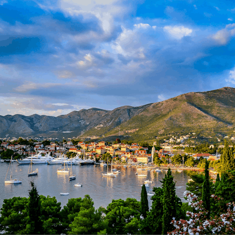 Visit Cavtat on the Adriatic Coast, 12 kilometres away