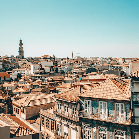 Spend time exploring central Porto, a ten-minute drive away