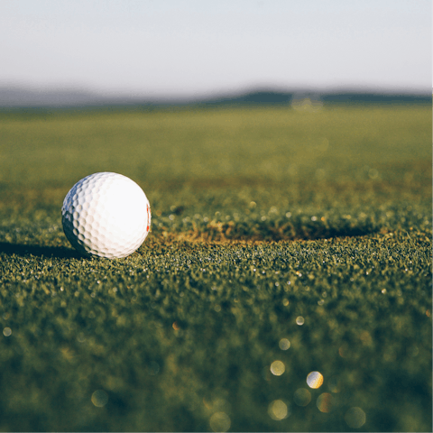Tee off at the golf course, just a short buggy ride away