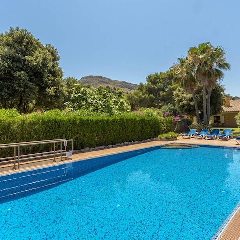 Sink into the refreshing pool for some respite from the Mallorcan heat