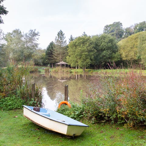Take a day fishing on the stocked Course lake in the grounds