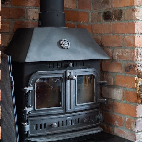 Get a fire going in the woodburning stove