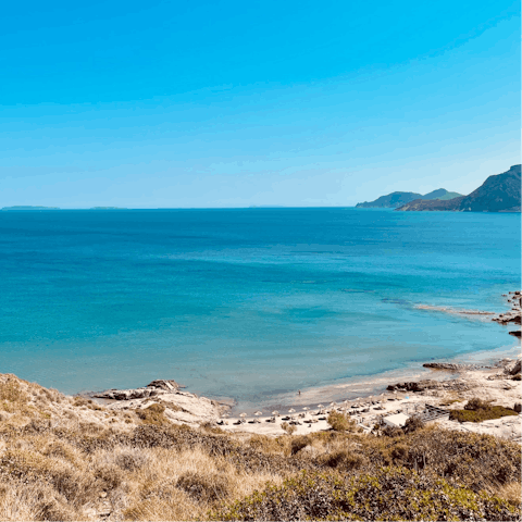 Stroll over to the stunning nearby beach for a dip in the ocean