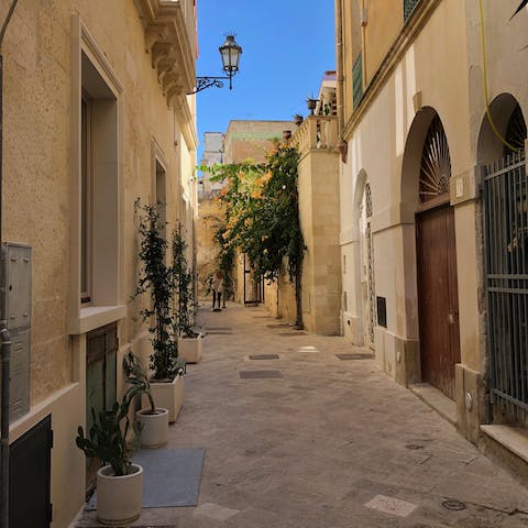 Explore the charming heart of Lecce, a short drive away