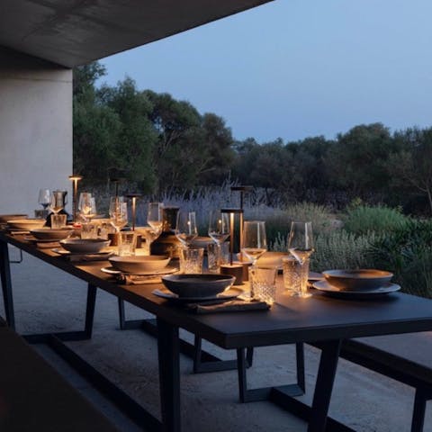 Enjoy alfresco feasts prepared by a private chef