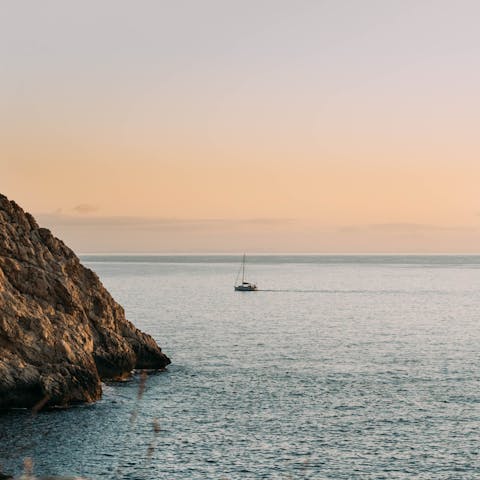 Drive to the coast to spend a day at the beach
