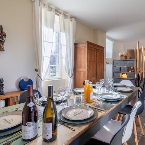 Serve up delicious homemade meals paired with French wine at the formal dining area
