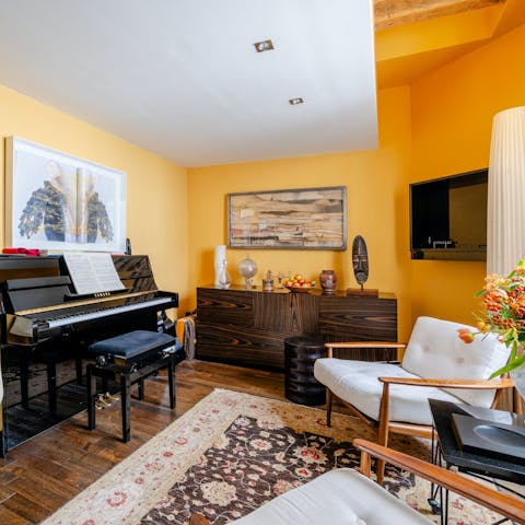 Entertain friends and family with a few tunes on the piano