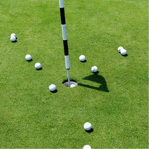 Practice your swing on one of three world-class courses