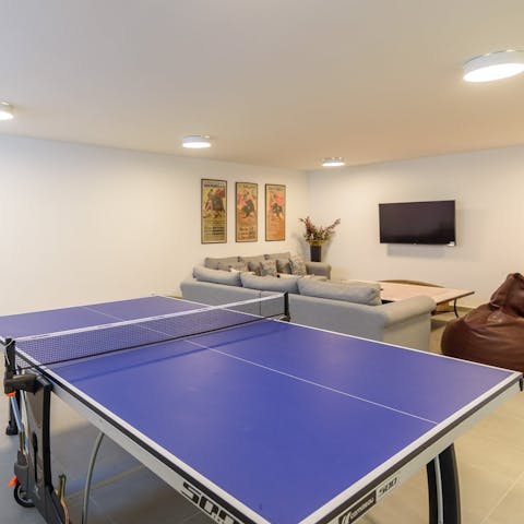 Enjoy a ping pong tournament together in the games room