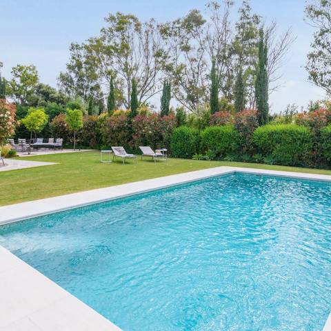 Spend leisurely day out by the pool, soaking up the Costa del Sol heat