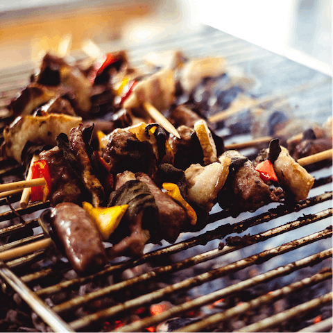 Sizzle up a storm on the shared outdoor grill